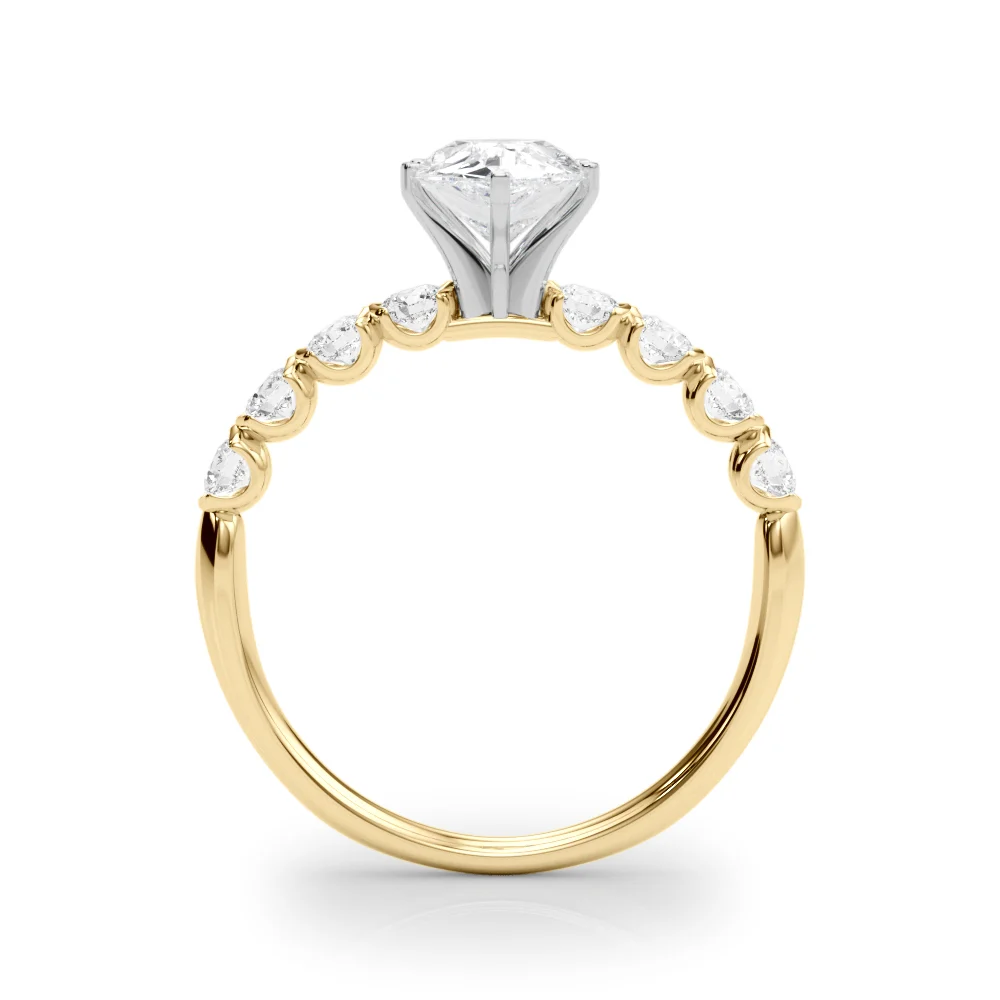 Single Row Half Bezel Engagement Ring - Image 40