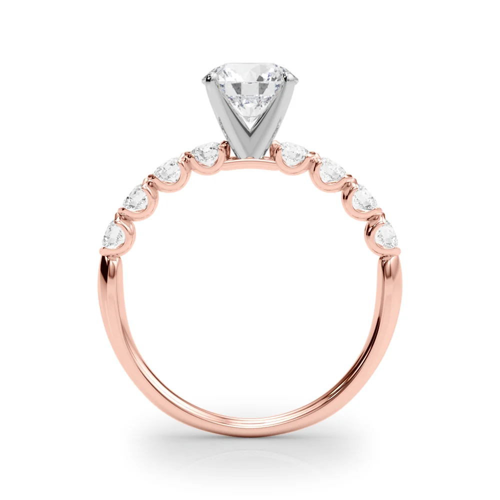 Single Row Half Bezel Engagement Ring - Image 69