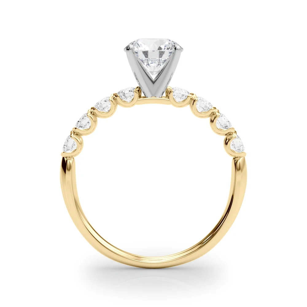 Single Row Half Bezel Engagement Ring - Image 41
