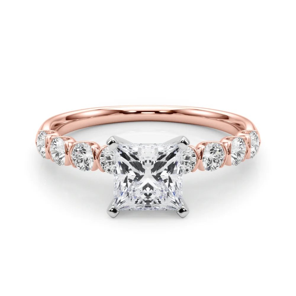 Single Row Half Bezel Engagement Ring - Image 77