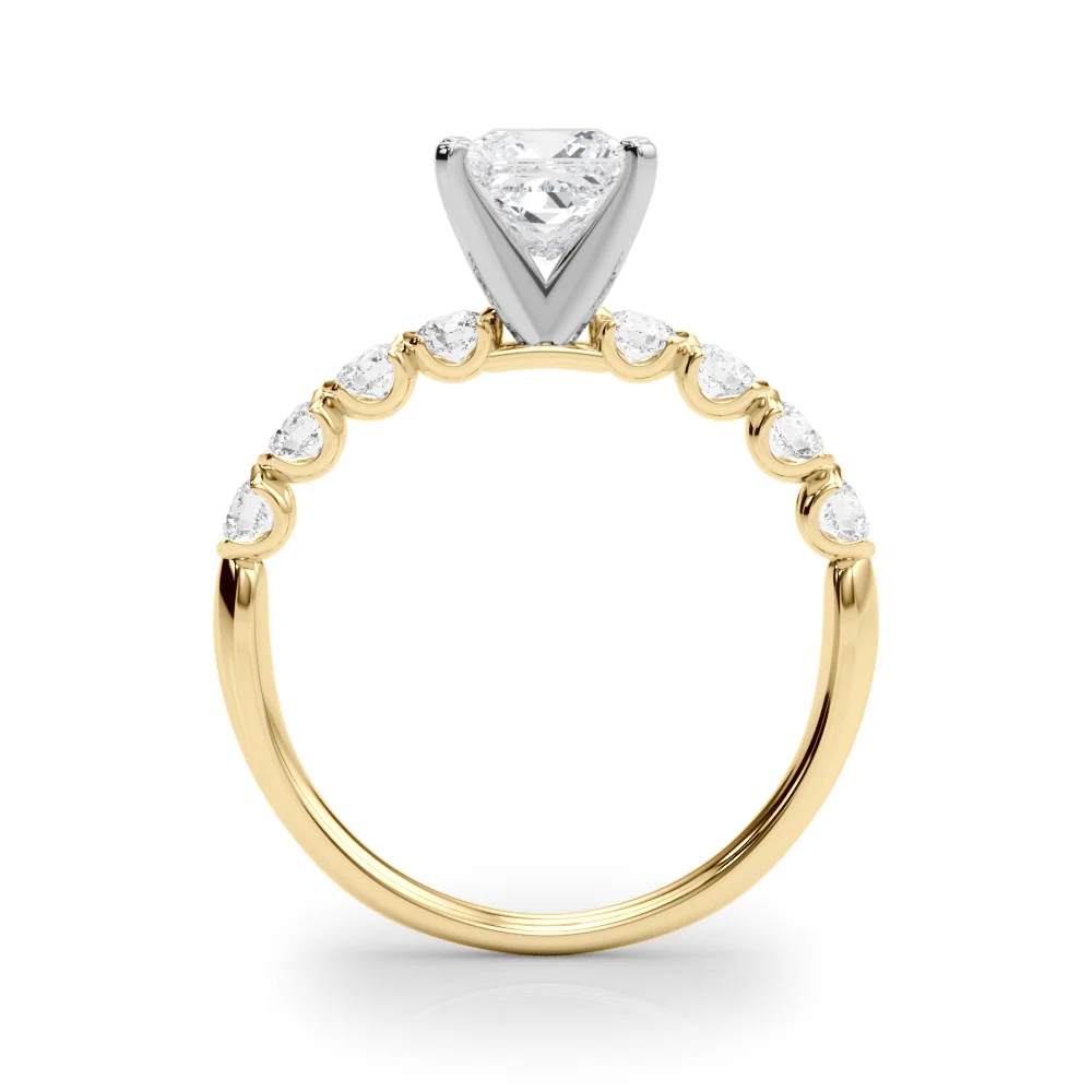 Single Row Half Bezel Engagement Ring - Image 42