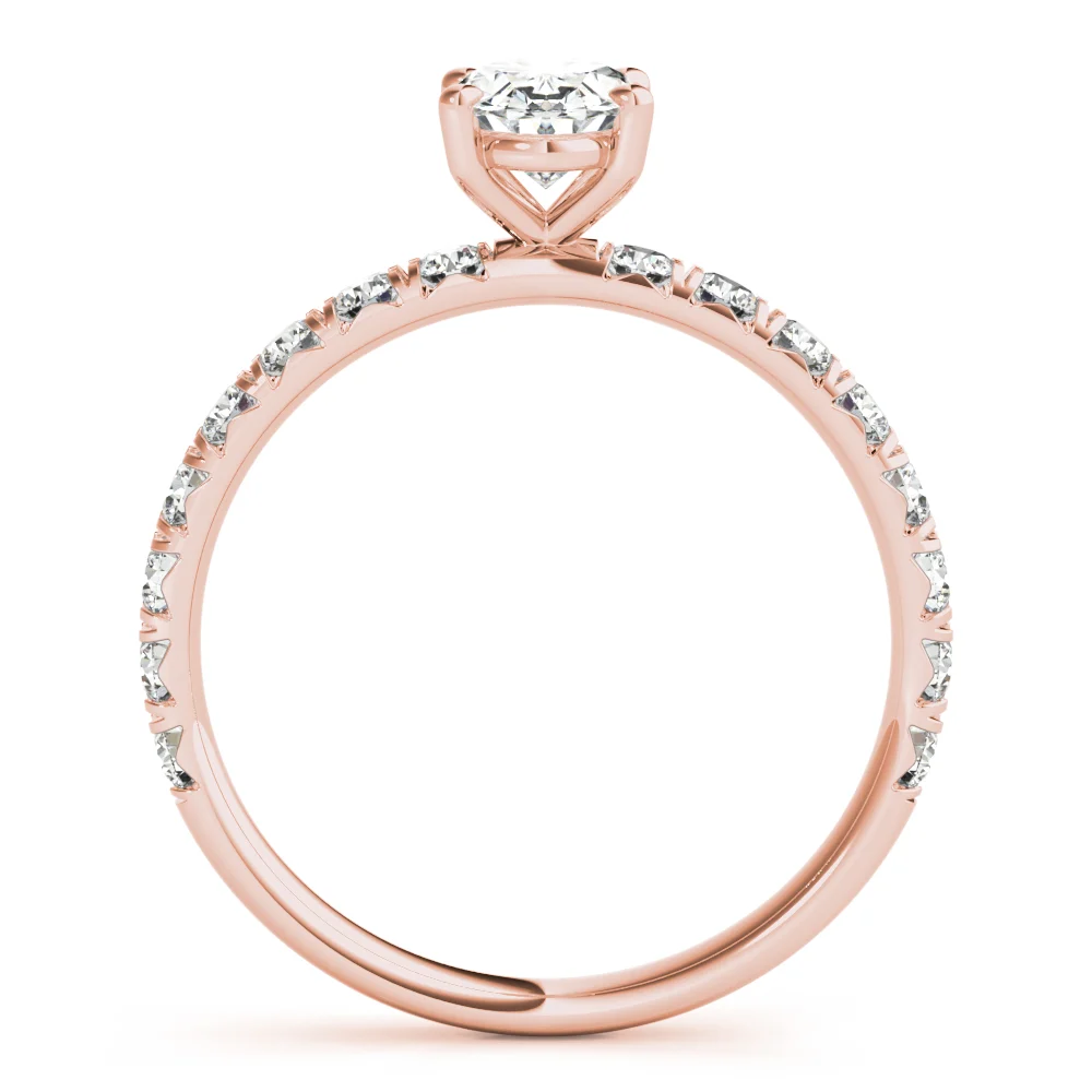 Oval Single Row Engagement Ring - Image 10