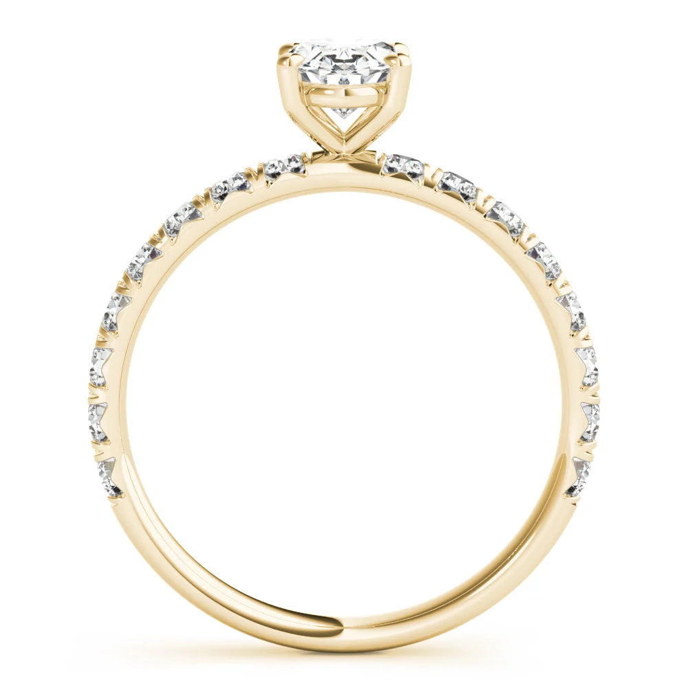 Oval Single Row Engagement Ring - Image 6