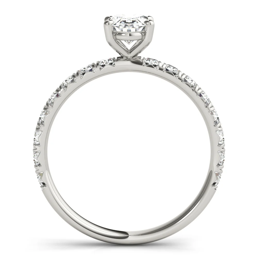 Oval Single Row Engagement Ring - Image 2