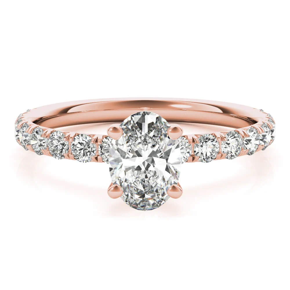 Oval Single Row Engagement Ring - Image 12