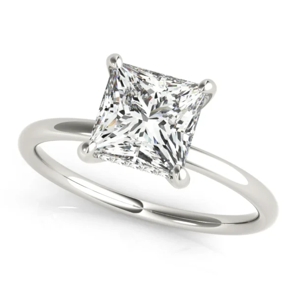 Solitaire Princess-Cut Engagement Rings