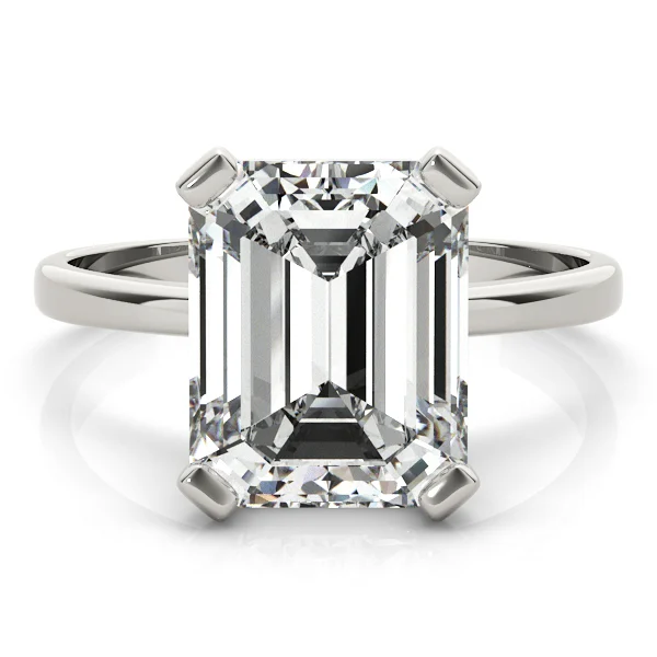 Emerald Cut Solitaire Engagement Ring - Image 3