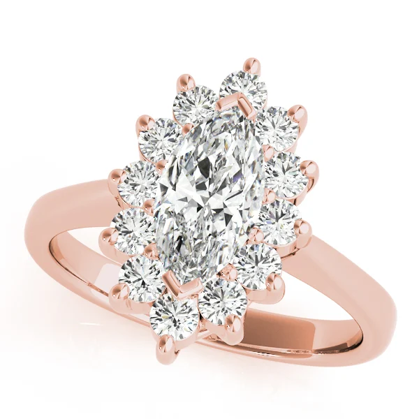 Marquise Halo Engagement Rings - Image 9