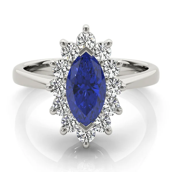Marquise Halo Engagement Rings - Image 15