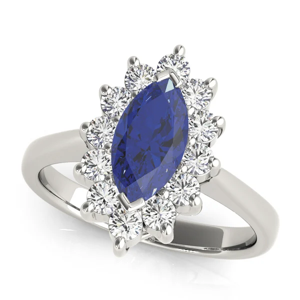 Marquise Halo Engagement Rings - Image 13