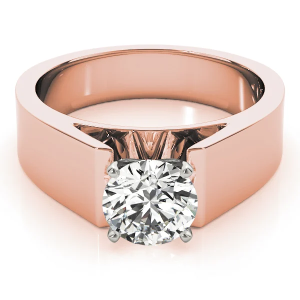 Wide Cathedral Solitaire Engagement Ring - Image 11