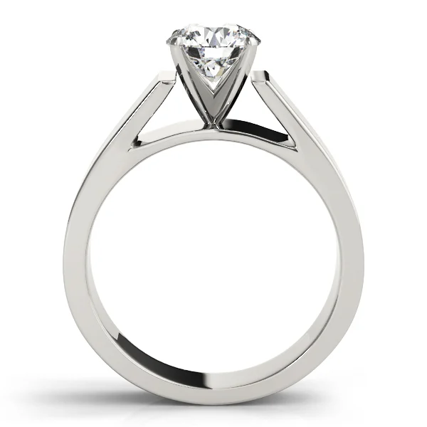 Wide Cathedral Solitaire Engagement Ring - Image 2