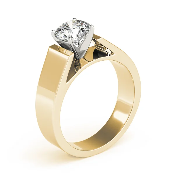 Wide Cathedral Solitaire Engagement Ring - Image 8