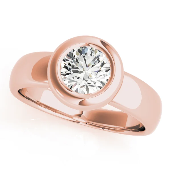 Solitaire Bezel Set Engagement Ring - Image 9