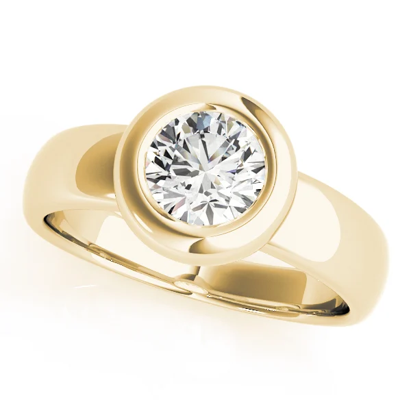 Solitaire Bezel Set Engagement Ring - Image 5