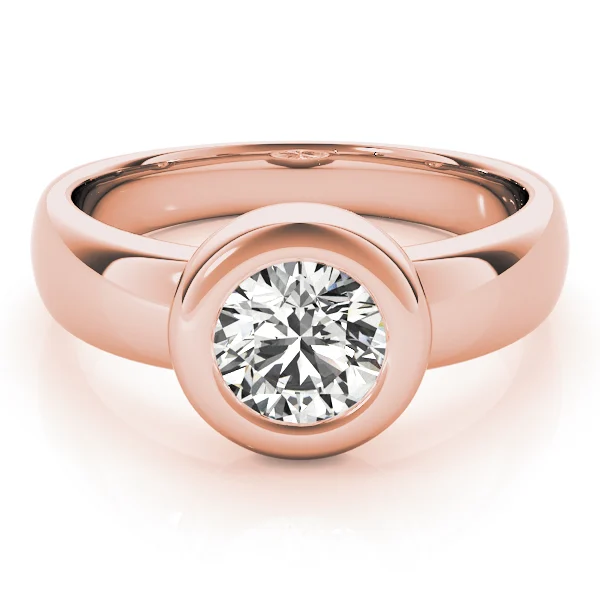 Solitaire Bezel Set Engagement Ring - Image 11