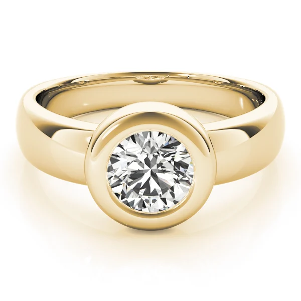 Solitaire Bezel Set Engagement Ring - Image 7