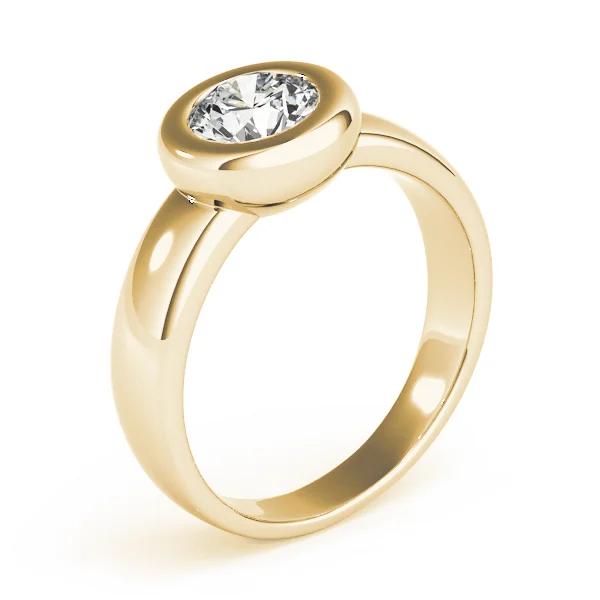 Solitaire Bezel Set Engagement Ring - Image 8