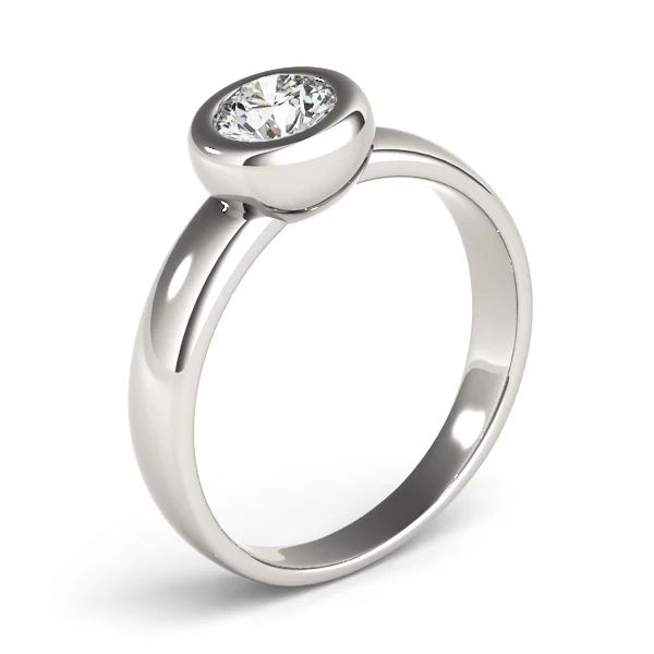 Solitaire Bezel Set Engagement Rings - Image 4