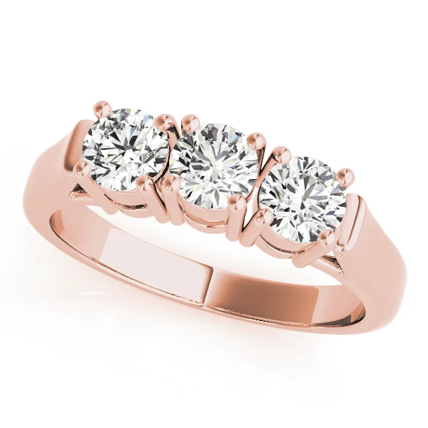 3-Stone Prong Set Wedding Bands - Image 9