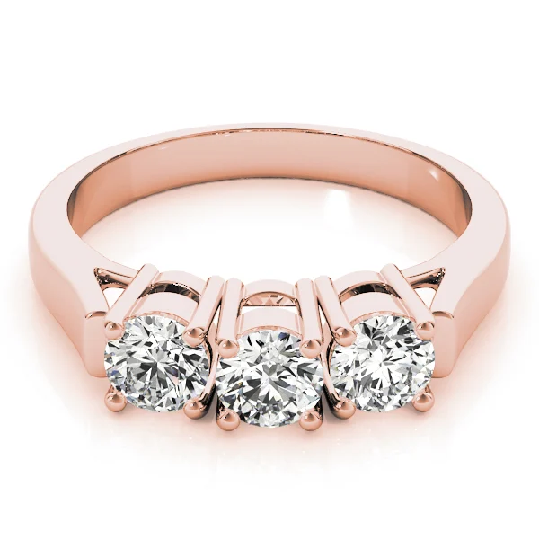 3-Stone Prong Set Wedding Bands - Image 11