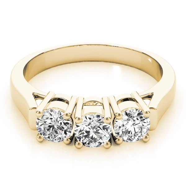 3-Stone Prong Set Wedding Bands - Image 7