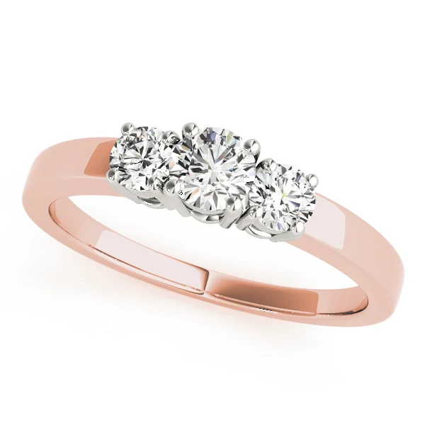 3-Stone Round Prong Set Engagement Rings - Image 9