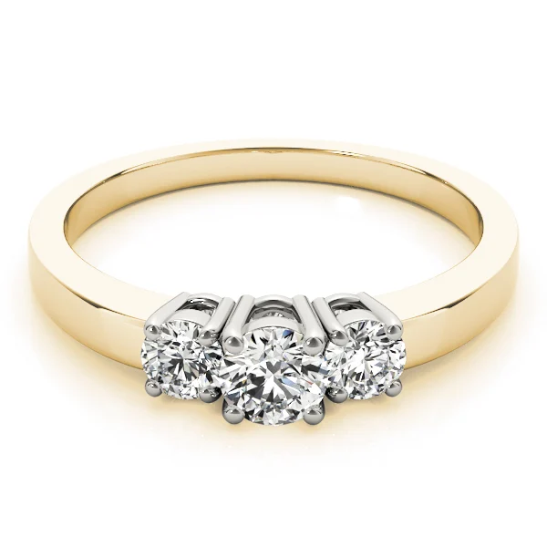 3-Stone Round Prong Set Engagement Rings - Image 7