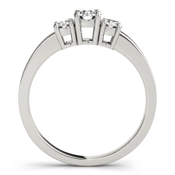 3-Stone Round Prong Set Engagement Rings - Image 2