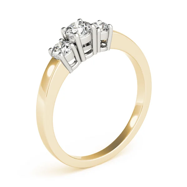 3-Stone Round Prong Set Engagement Rings - Image 8