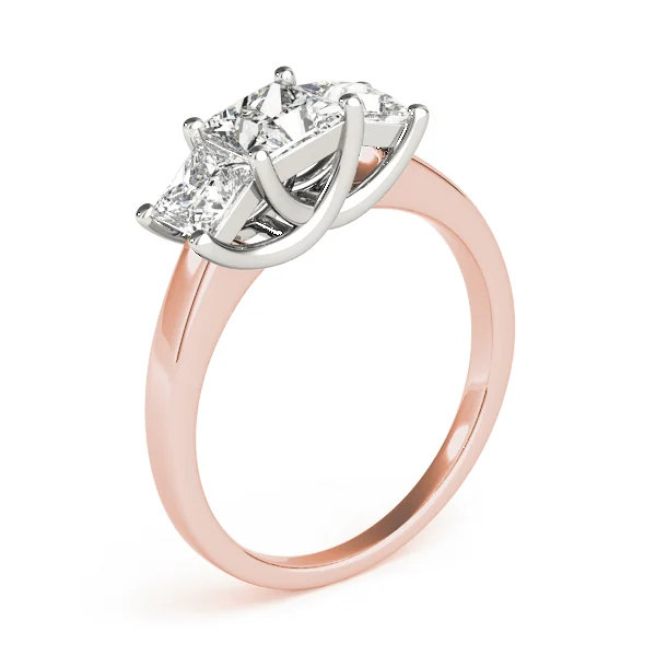 3-Stone Trellis Princess Cut Engagement Ring - Image 12