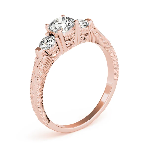 3-Stone Round Filigree Engagement Ring - Image 12