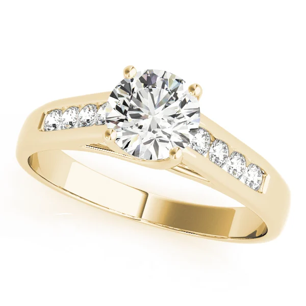 Single Row Channel Set Trellis Engagement Ring - Image 5