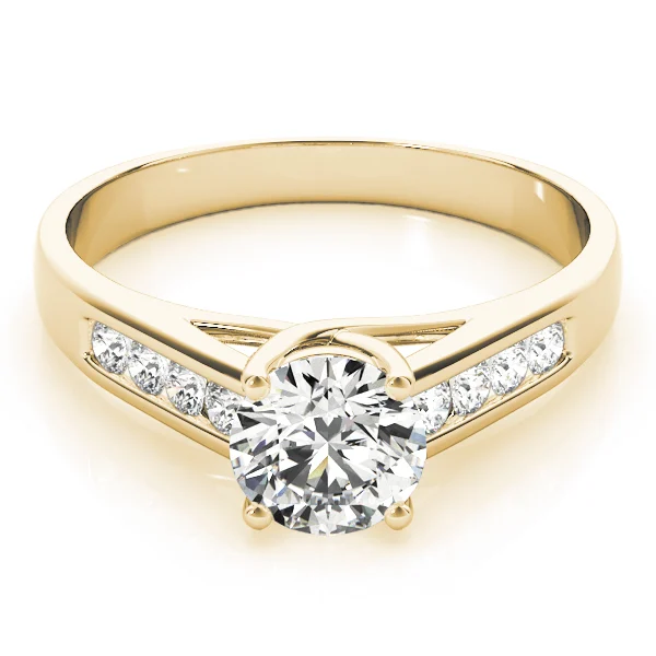 Single Row Channel Set Trellis Engagement Ring - Image 7