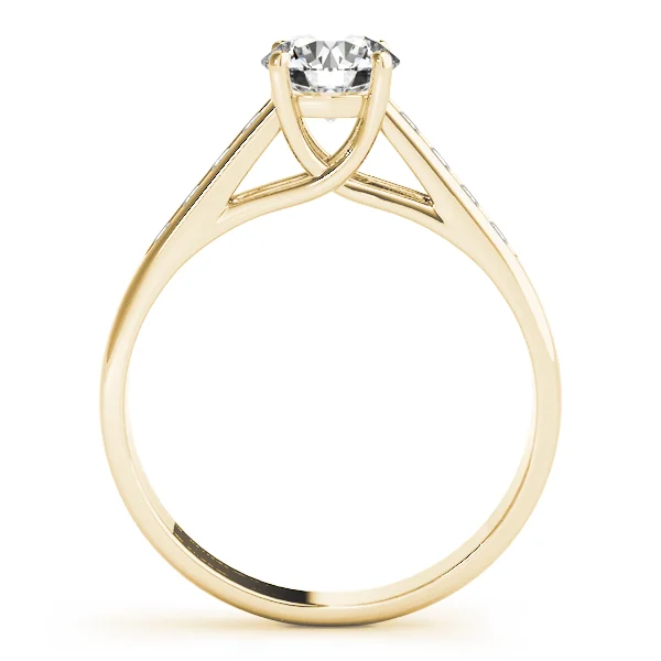 Single Row Channel Set Trellis Engagement Ring - Image 6