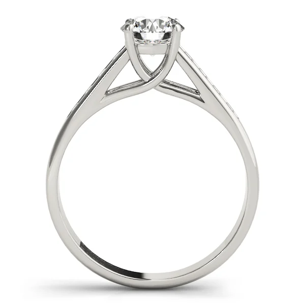 Single Row Channel Set Trellis Engagement Ring - Image 2