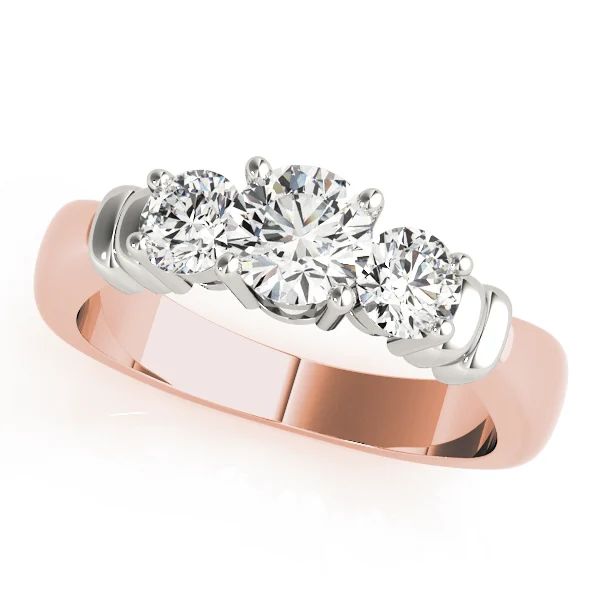 ENGAGEMENT RINGS 3 STONE ROUND - Image 9
