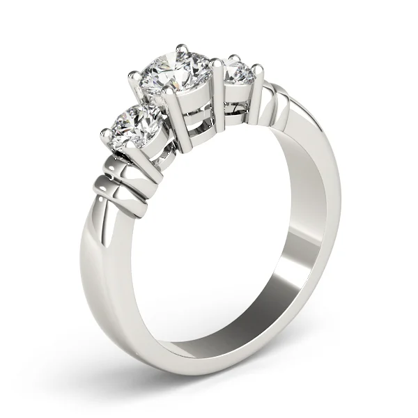 ENGAGEMENT RINGS 3 STONE ROUND - Image 4
