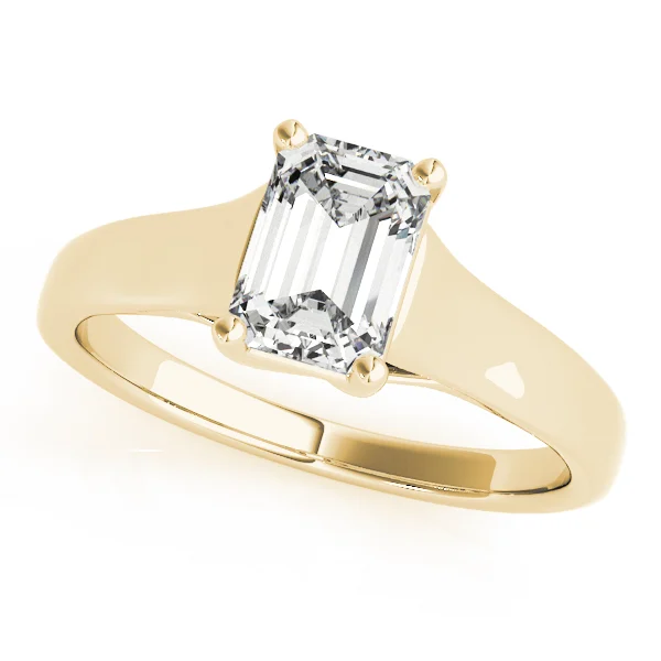 Solitaire Trellis Emerald Cut Engagement Ring - Image 5