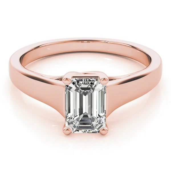 Solitaire Trellis Emerald Cut Engagement Ring - Image 11