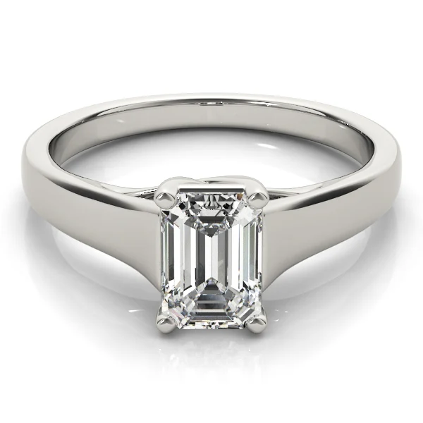 Solitaire Trellis Emerald Cut Engagement Ring - Image 3