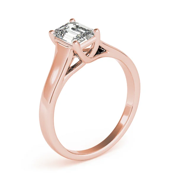 Solitaire Trellis Emerald Cut Engagement Ring - Image 12