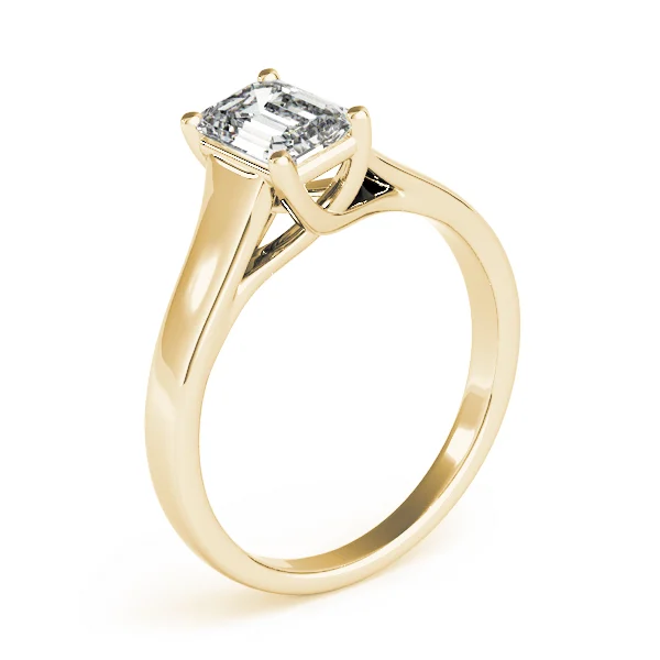 Solitaire Trellis Emerald Cut Engagement Ring - Image 8