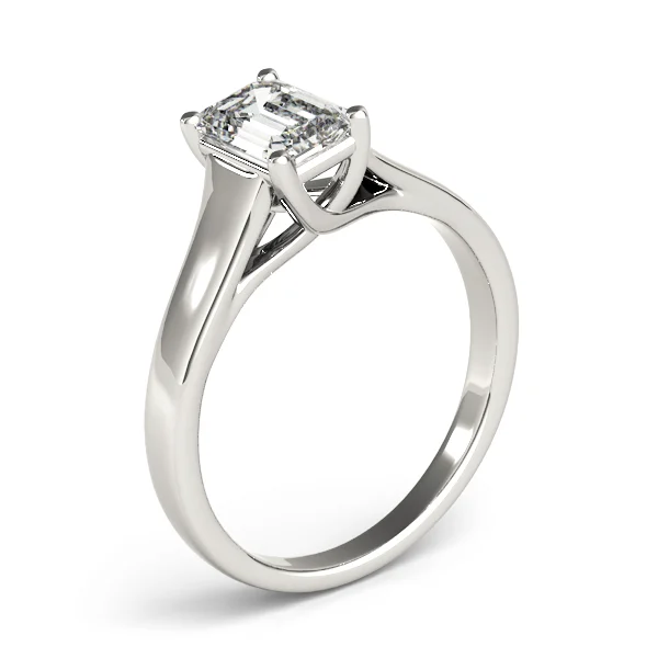 Solitaire Trellis Emerald Cut Engagement Ring - Image 4