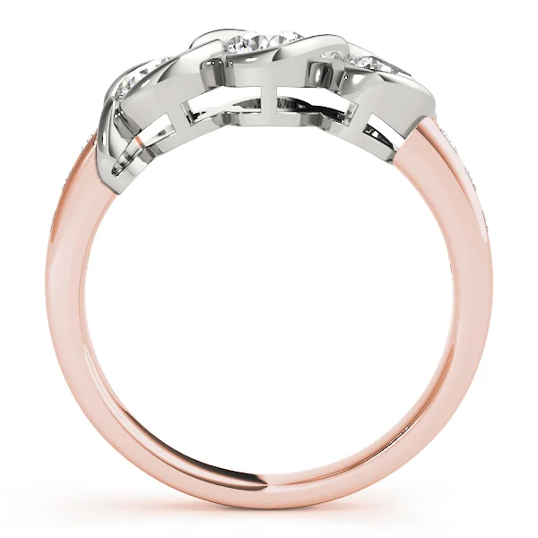 3-Stone Infinity Bezel Set Engagement Ring - Image 10