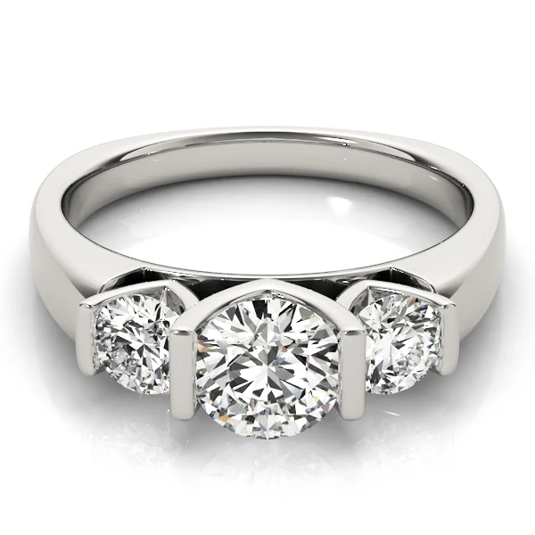 3-Stone Round Engagement Ring - Image 3