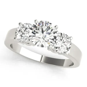 3-Stone Round Engagement Ring