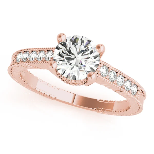 Antique Single Row Prong Milgrain Engagement Ring - Image 7
