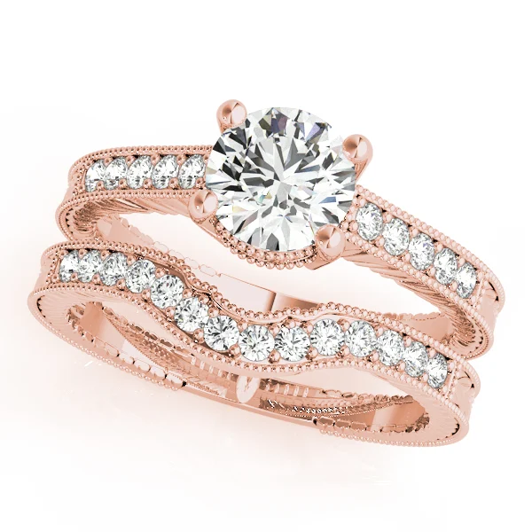 Antique Single Row Prong Milgrain Engagement Ring - Image 9