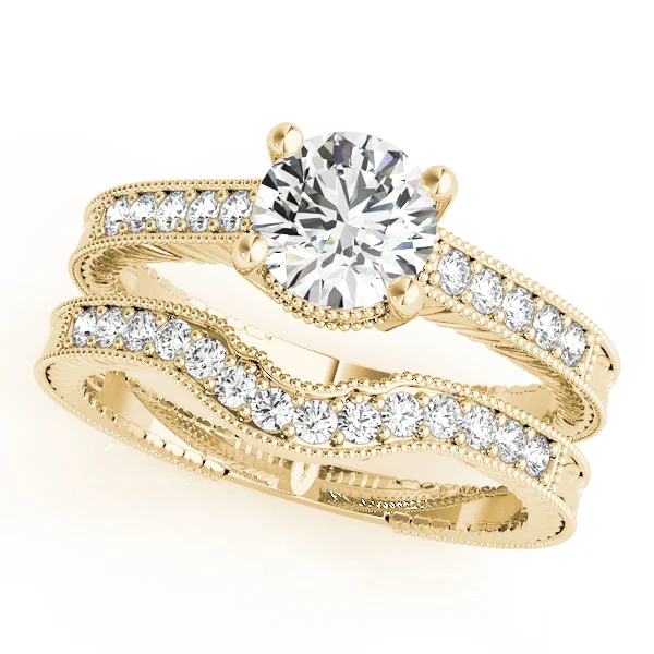 Antique Single Row Prong Milgrain Engagement Ring - Image 6